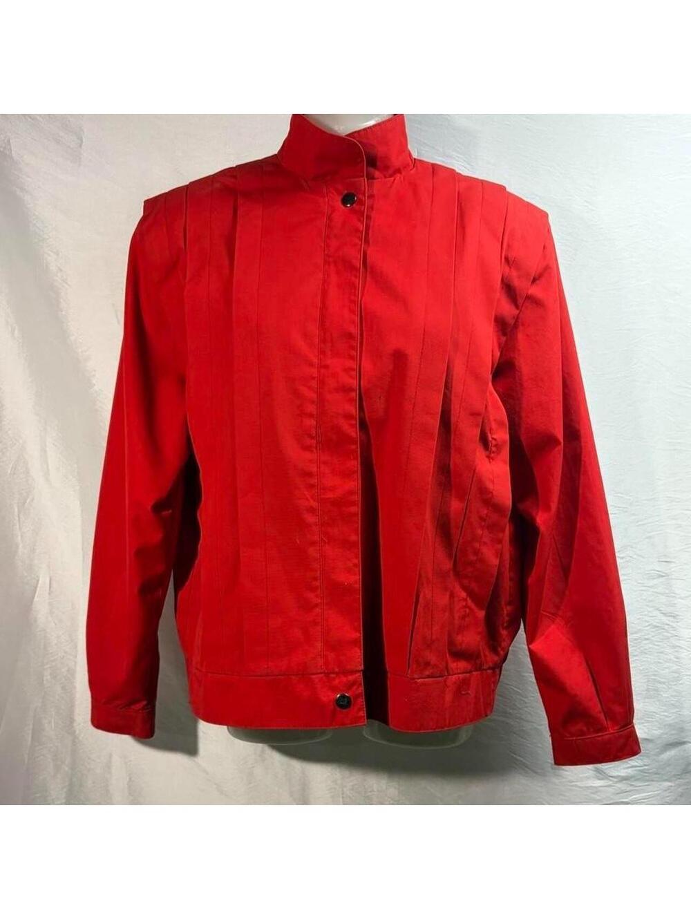 Nordstrom Point of View Vintage 80s Red Bomber Jacket